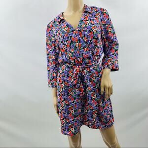 Lenny B Paris Robe Azalee Floral Faux Wrap Dress